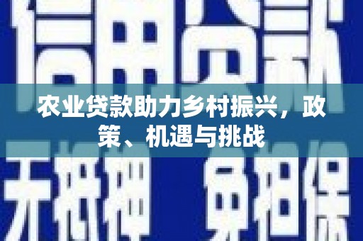 拱墅农业贷款助力乡村振兴，政策、机遇与挑战
