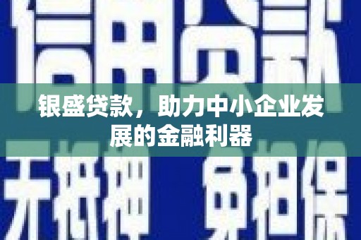 拱墅银盛贷款，助力中小企业发展的金融利器