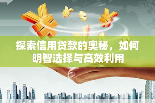 拱墅探索信用贷款的奥秘，如何明智选择与高效利用