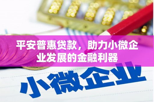 拱墅平安普惠贷款，助力小微企业发展的金融利器